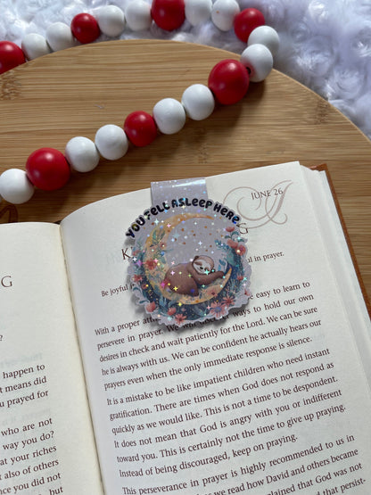 Cute Magnetic Bookmark, Sloth Bookmark, Sleeping Sloth Bookmark, Reading Accessory, Book Gift