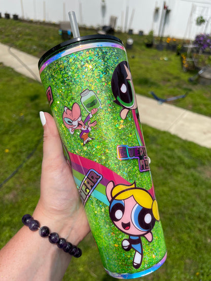 Cartoon Girls Snow Globe Tumbler