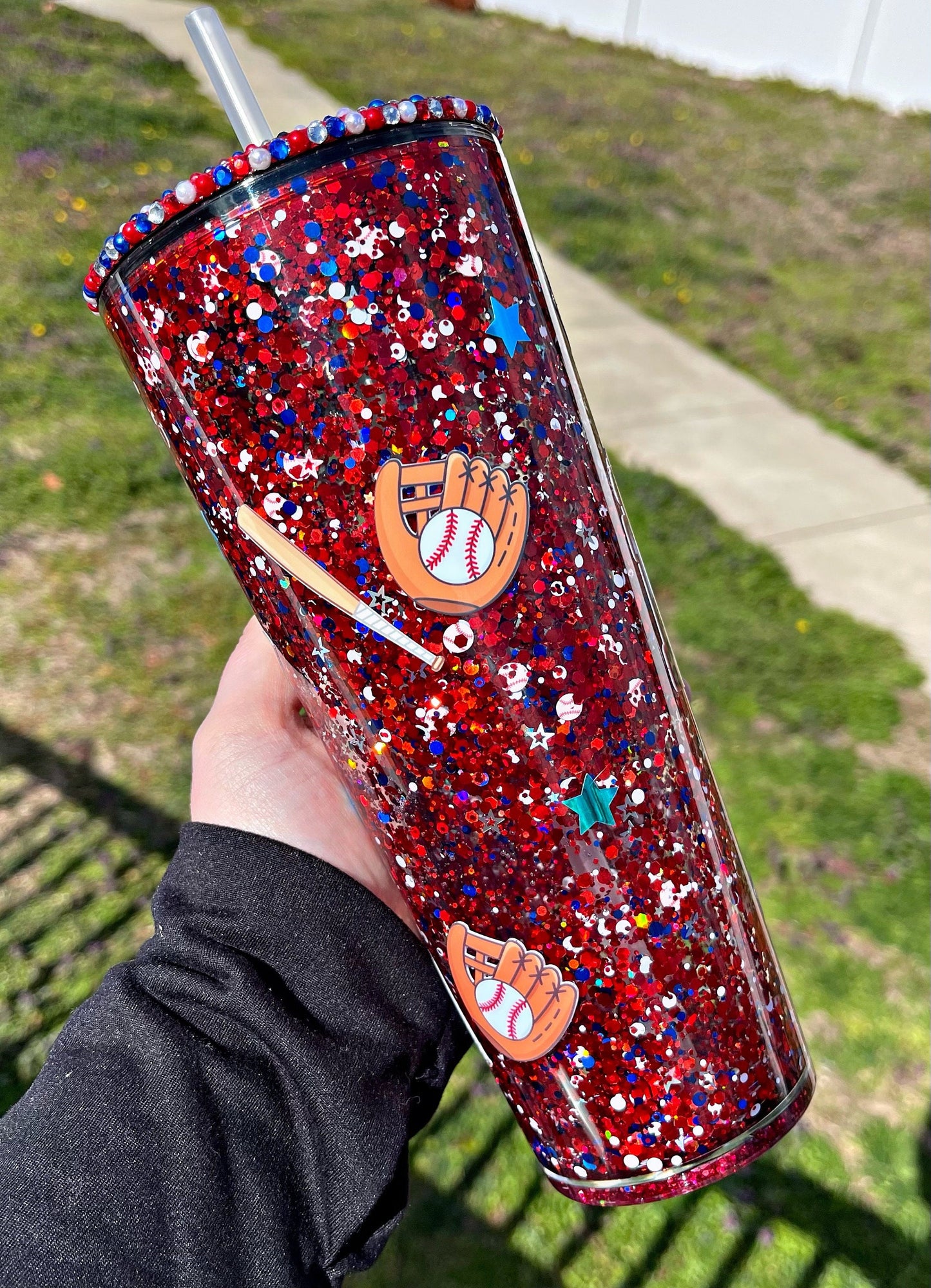 Baseball Mom Snow Globe Tumbler