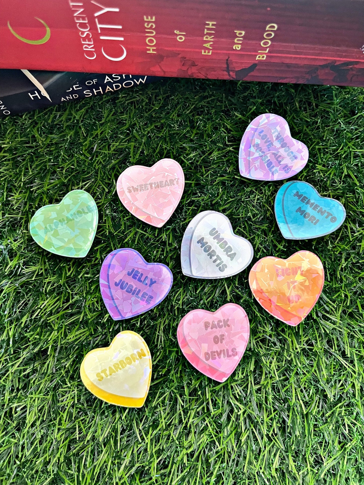 Crescent City Themed Kindle Stickers Set/ Set Of 9 Heart Stickers