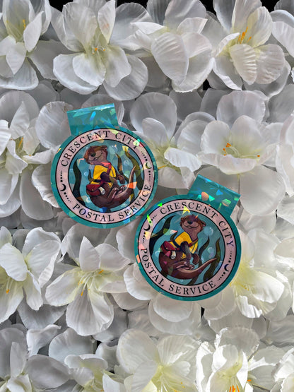 Otter Magnetic Bookmark, Postal Service Bookmark,  Cute Reading Accessory, Book Gift, Cute Crescent City Bookmark, Unique Bookmark