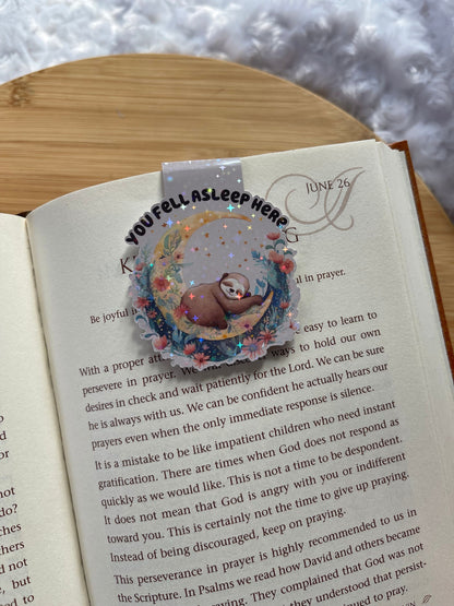 Cute Magnetic Bookmark, Sloth Bookmark, Sleeping Sloth Bookmark, Reading Accessory, Book Gift