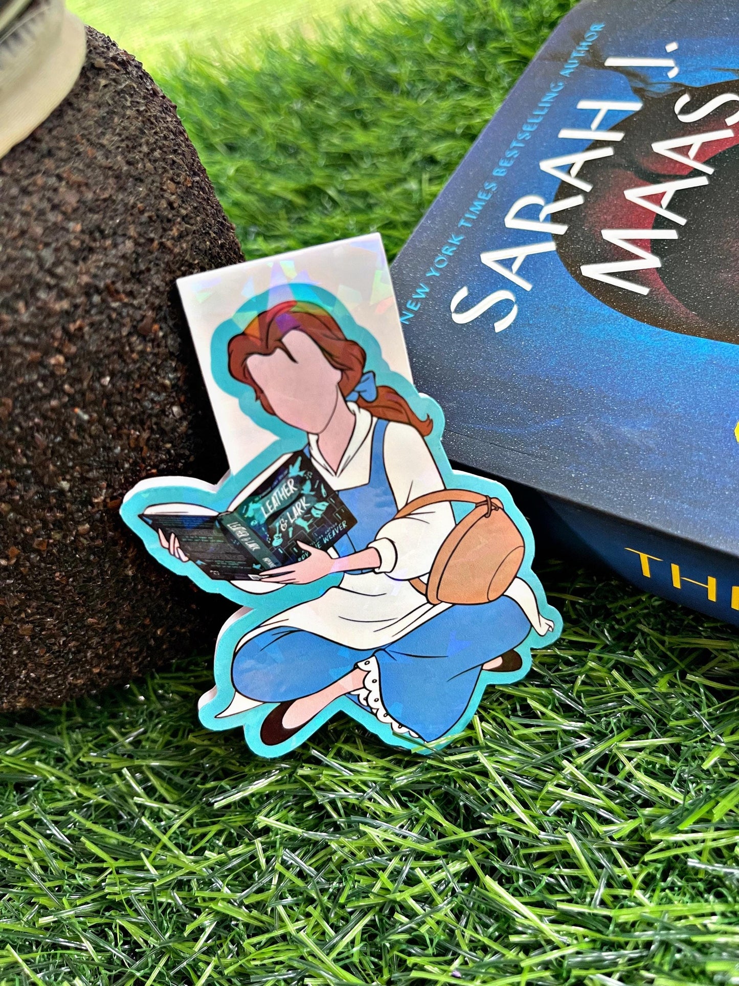 Belle Reading Themed Magnetic Bookmark, Leather and Lark Bookmark, Beauty and The Beast Bookmark, Cute Reading Accessory, Book Gift,