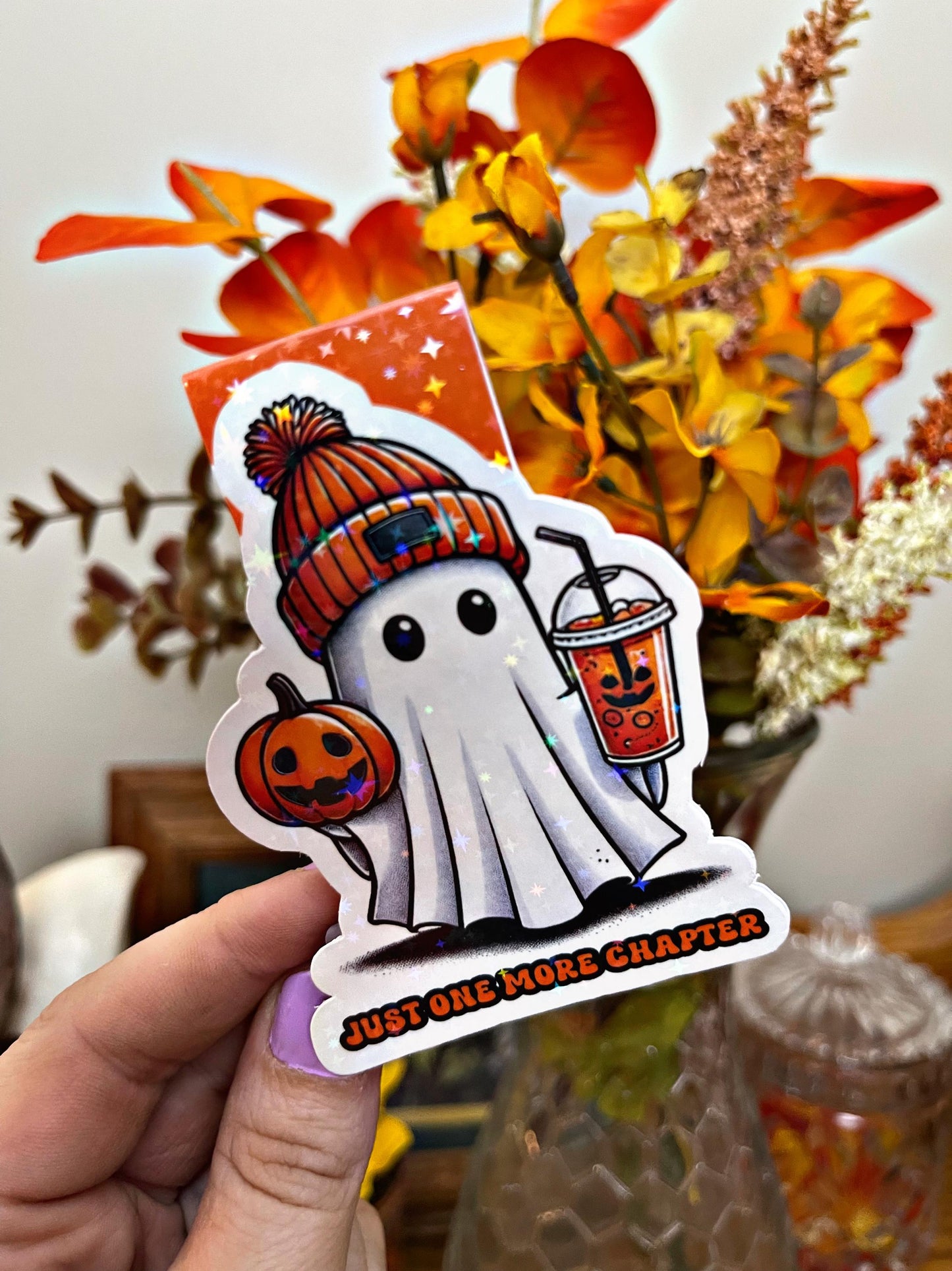 Halloween Magnetic Bookmark, Halloween Ghost Bookmark, Reading Accessory, Book Gift, Cute Bookmark, Unique Bookmark, Personalized Bookmark