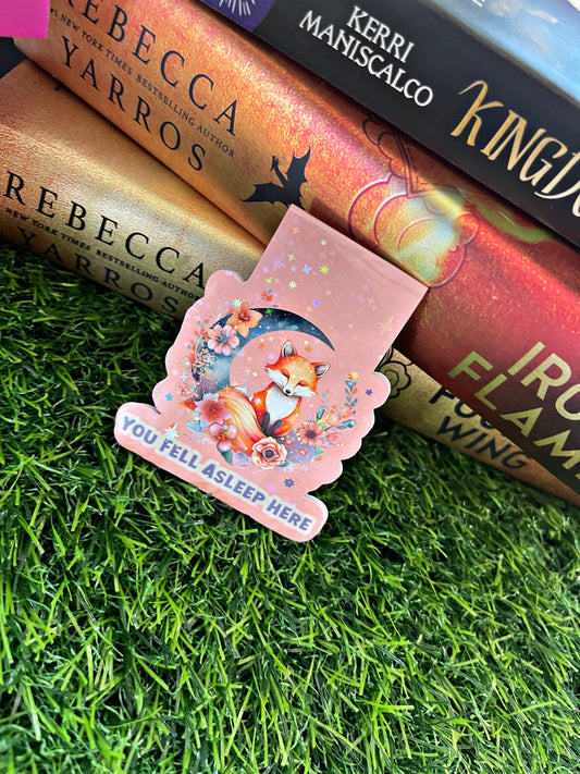 Cute Fox Magnetic Bookmark, Sleeping Fox Magnetic Bookmark, Spring Bookmark,  Cute Reading Accessory, Book Gift, Cute Bookmark