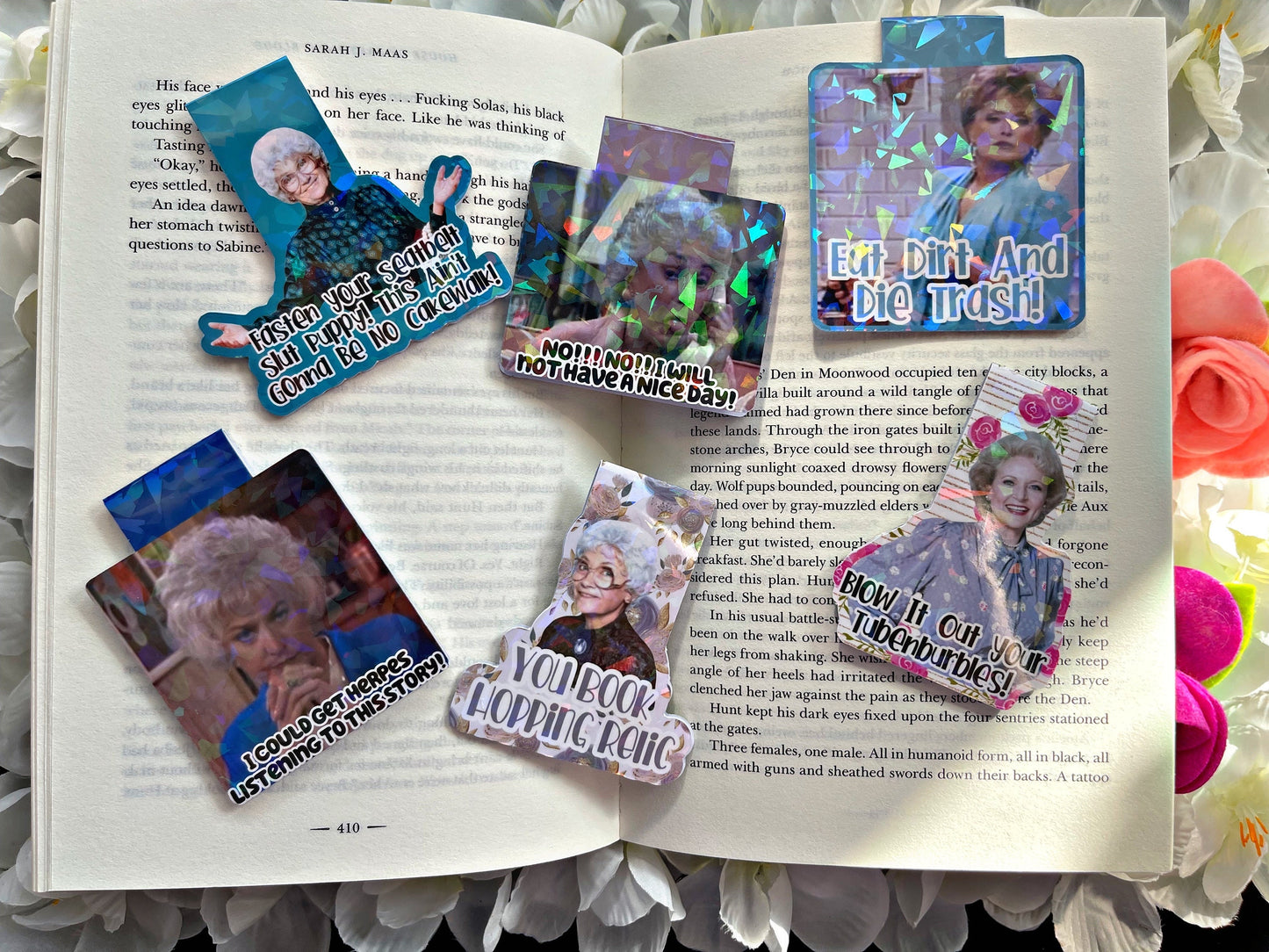 Golden Girls Magnetic Bookmark, Cute Christmas Bookmark, Reading Accessory, Book Gift, Cute Bookmark, Unique Bookmark, Smutty Bookmark