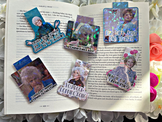 Golden Girls Magnetic Bookmark, Cute Christmas Bookmark, Reading Accessory, Book Gift, Cute Bookmark, Unique Bookmark, Smutty Bookmark