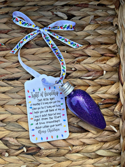 Light Of Friendship Ornament, Light Of Teacher Ornament, Stocking Stuffer, Bulb Ornament, Christmas Ornaments,