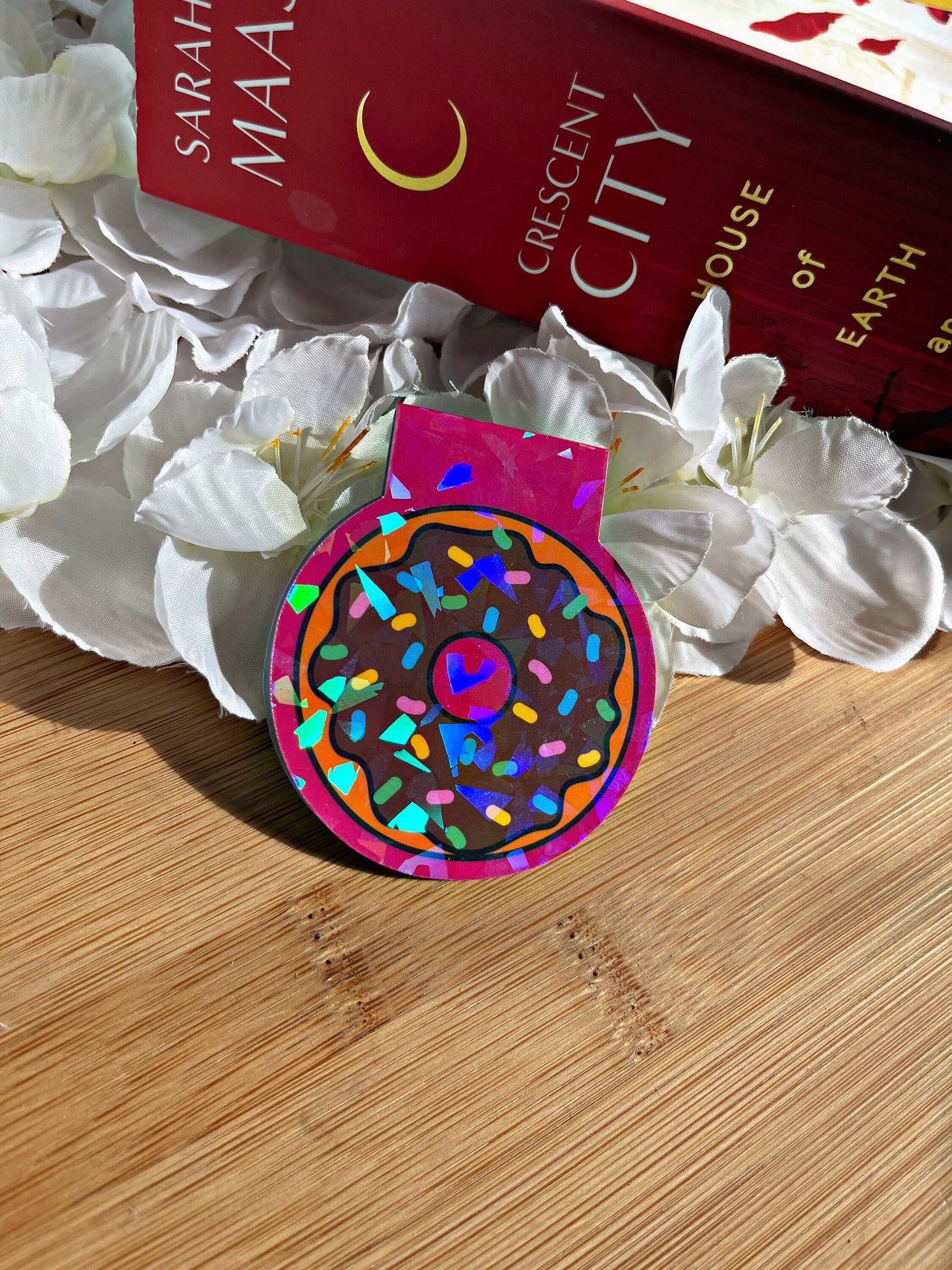 Dunkin Magnetic Bookmark, Donut Bookmark,  Coffee Reading Accessory, Book Gift, Cute Bookmark, Unique Bookmark