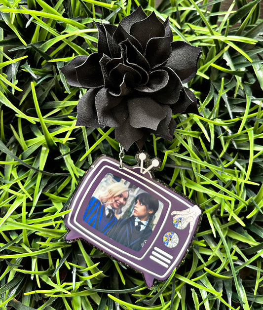 Gothic Girl Car Freshener-  Car Charm- Cute Car Accessories- Essential Oils Car Charm- Scented Car Freshener- Vent Clip- Car Charm