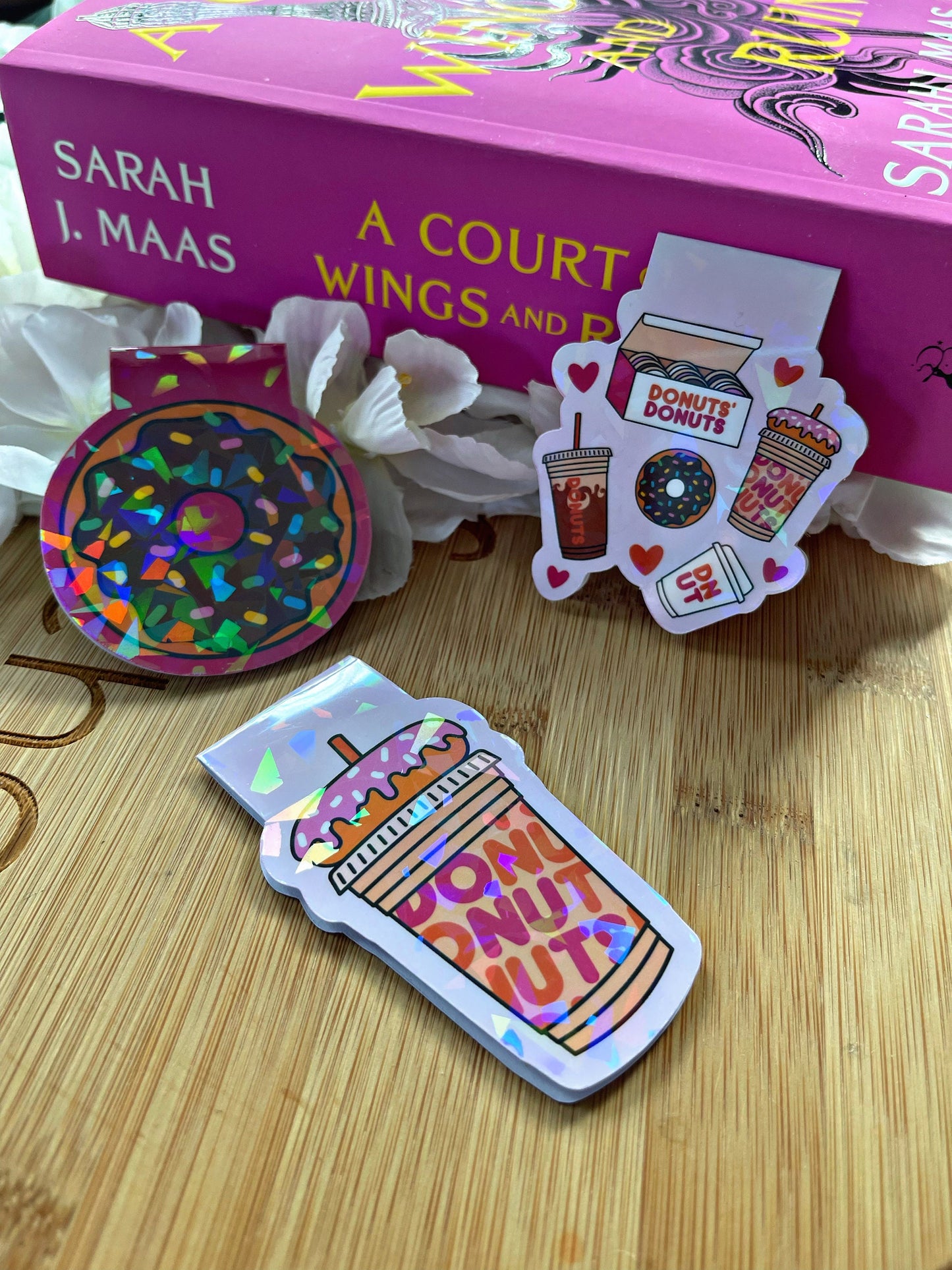 Iced Coffee Magnetic Bookmark, Dunkin Donut Bookmark,  Coffee Reading Accessory, Book Gift, Cute Bookmark, Unique Bookmark