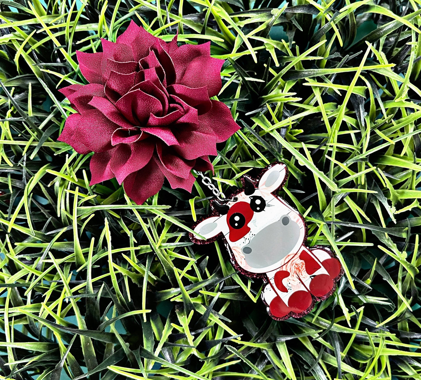 Cow Car Air Freshener, Car Freshie, Cute Car Accessories, Essential Oils, Scented Car Freshener, Cow Car Charm