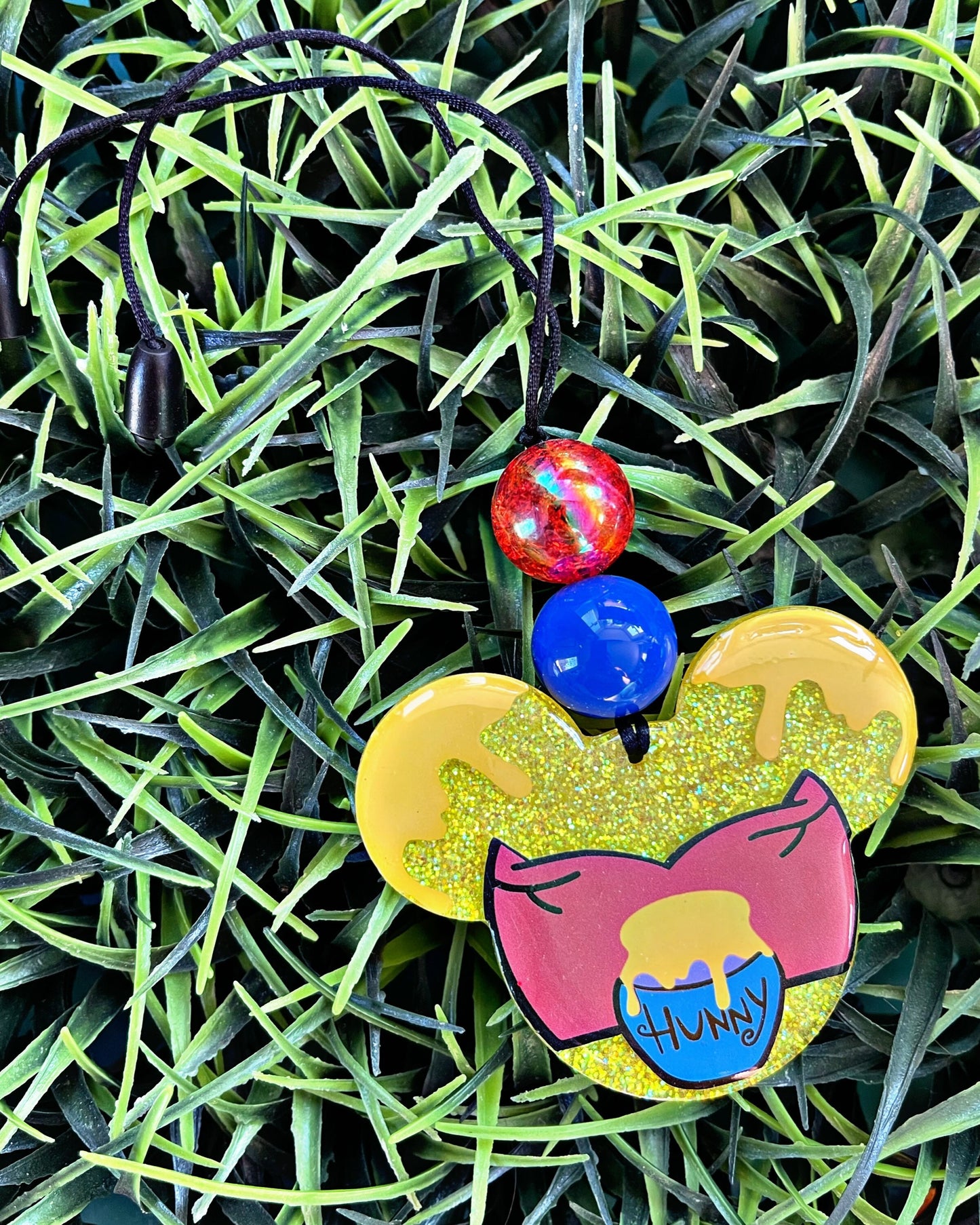 Rear View Mirror Charm, Winnie The Pooh Car Charm, Car Hanger, Rearview Mirror, Cute Car Accessories, Car Ornament, Car Decorations