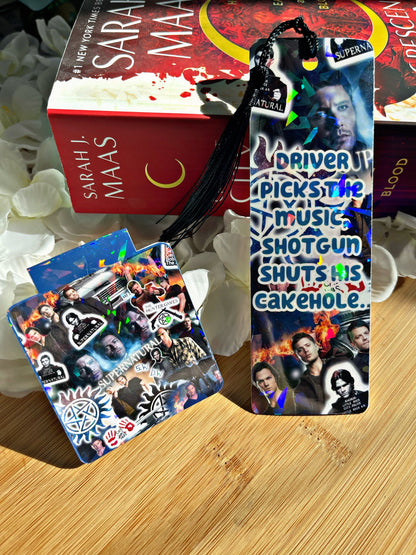 Supernatural Themed Bookmark, Winchester Boys Magnetic Bookmark, The Originals Reading Accessory, Book Gift, Cute Bookmark, Unique Bookmark,