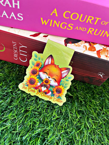 Cute Animal Magnetic Bookmark, Cow Bookmark,  Cute Reading Accessory, Book Gift, Cute Bookmark, Unique Bookmark, Frog Bookmark, Fox Bookmark