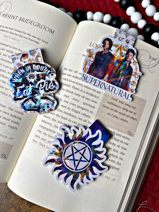 Supernatural Magnetic Bookmark, Winchester Brothers Bookmark, Reading Accessory, Book Gift, Cute Bookmark, Unique Bookmark,