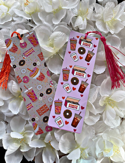 Dunkin Bookmark, Coffee Bookmark, Reading Accessory, Book Gift, Cute Bookmark, Unique Bookmark, Personalized Bookmark