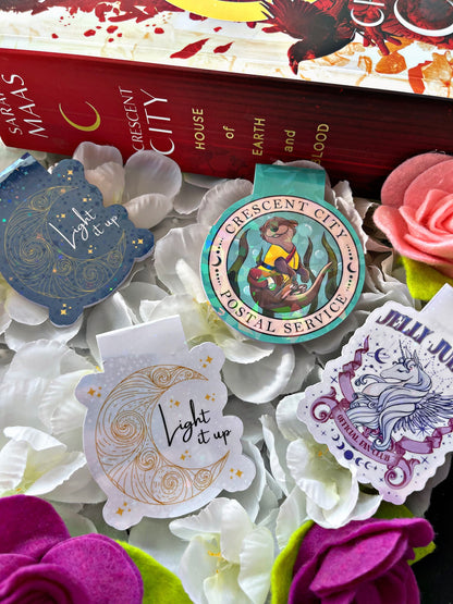 Cute Unicorn Magnetic Bookmark, Jelly Jubilee Fan Club Bookmark,  Cute Reading Accessory, Book Gift, Cute Crescent City Bookmark,