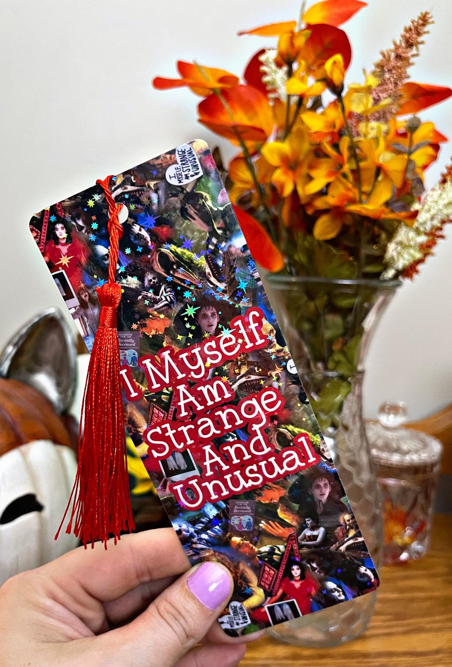 Beetle Guy Bookmark, Halloween Bookmark, Strange and Unusual Bookmark, Dark Romance Bookmark, Reading Accessory, Book Gift, Cute Bookmark,