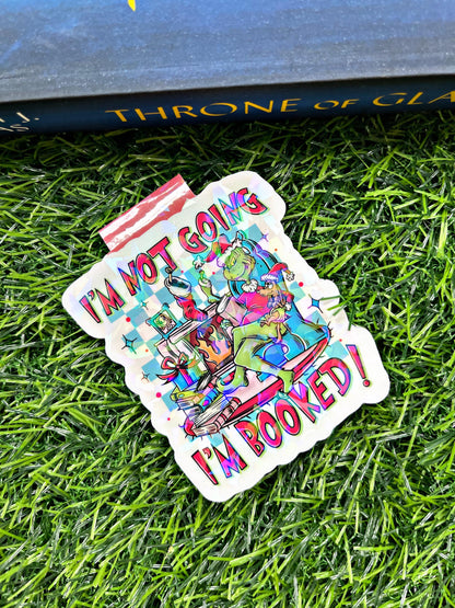 Christmas Bookmark, Grinch Magnetic Bookmark, I’m Booked Reading Accessory, Book Gift, Cute Bookmark, Unique Bookmark, Personalized Bookmark