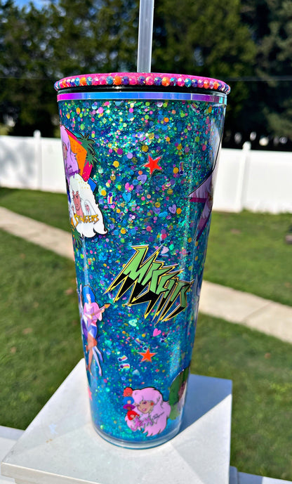 Girl Cartoon Snow Globe Tumbler