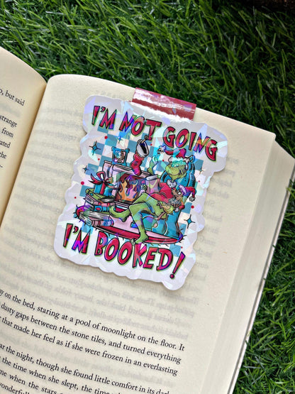 Christmas Bookmark, Grinch Magnetic Bookmark, I’m Booked Reading Accessory, Book Gift, Cute Bookmark, Unique Bookmark, Personalized Bookmark