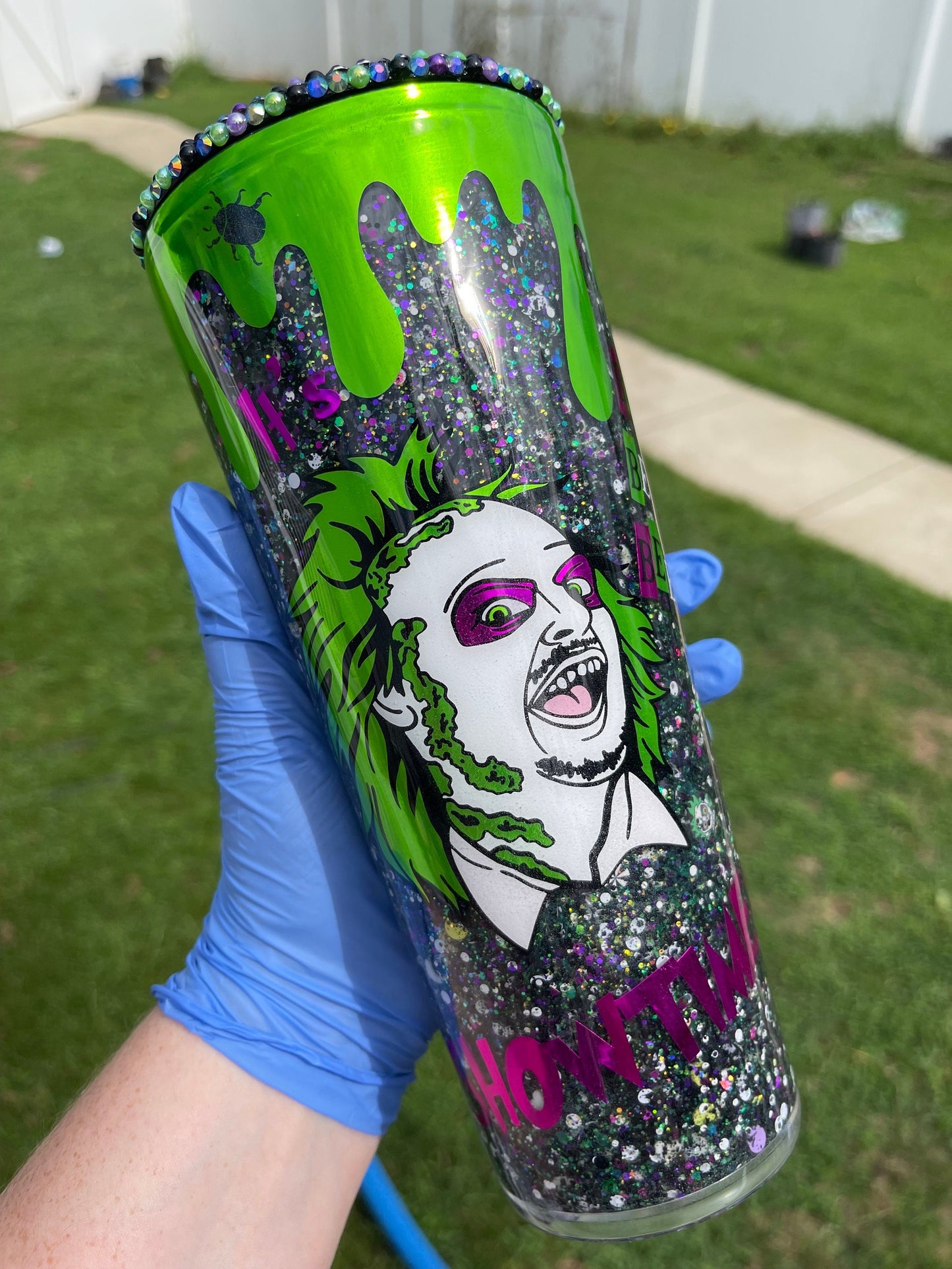 Beetle Guy Snow Globe Tumbler