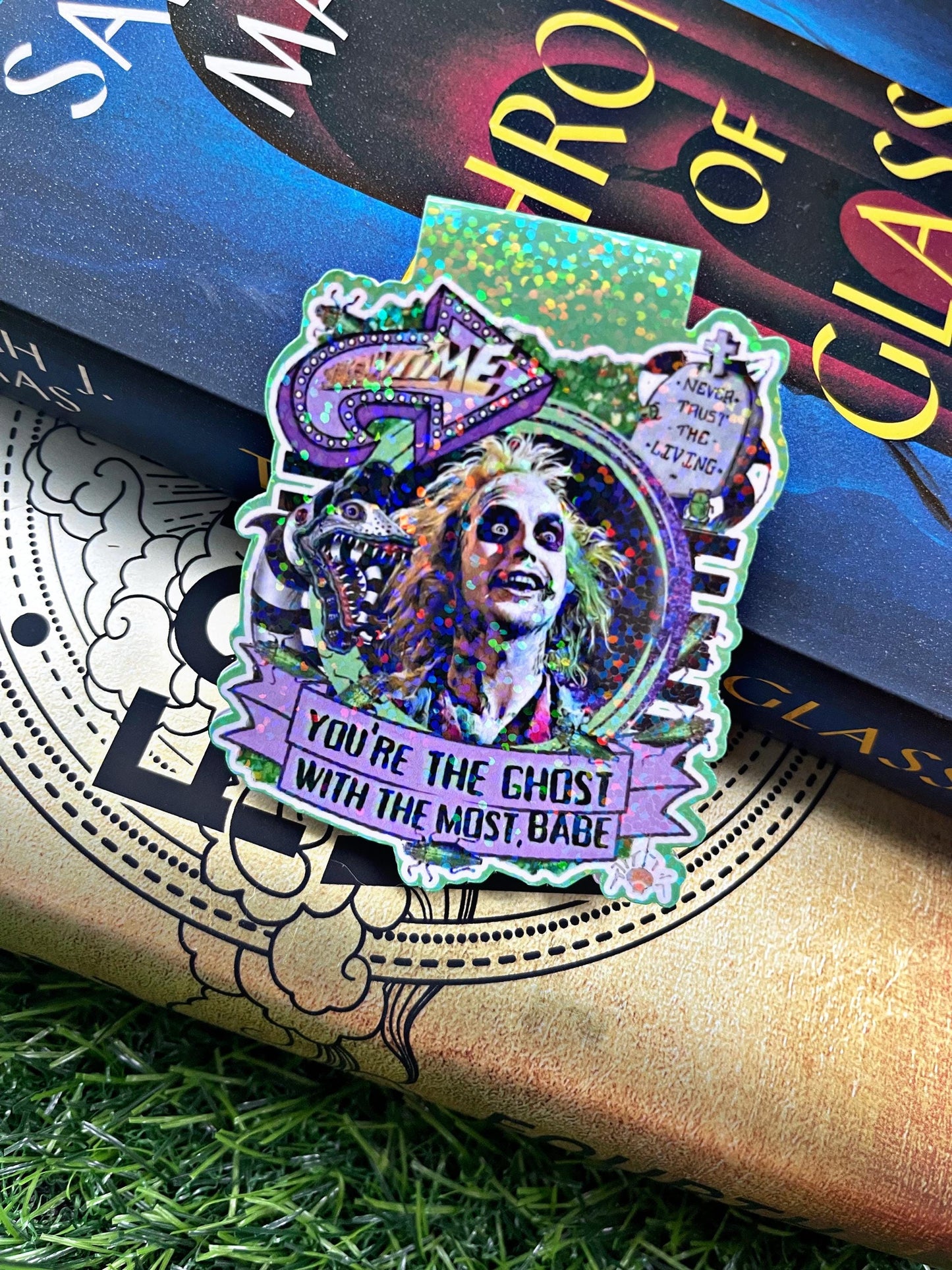 Beetle Guy Magnetic Bookmark, Ghost With The Most Bookmark, Halloween Bookmark, Reading Accessory, Bookish Gift, Cute Bookmark