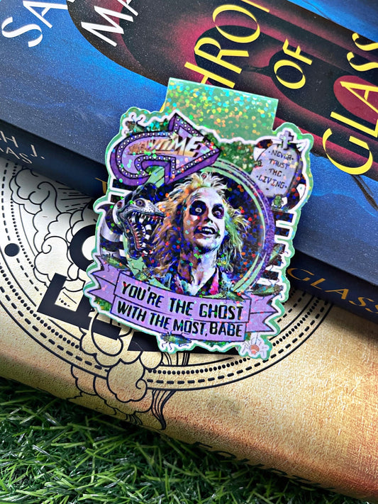 Beetle Guy Magnetic Bookmark, Ghost With The Most Bookmark, Halloween Bookmark, Reading Accessory, Bookish Gift, Cute Bookmark