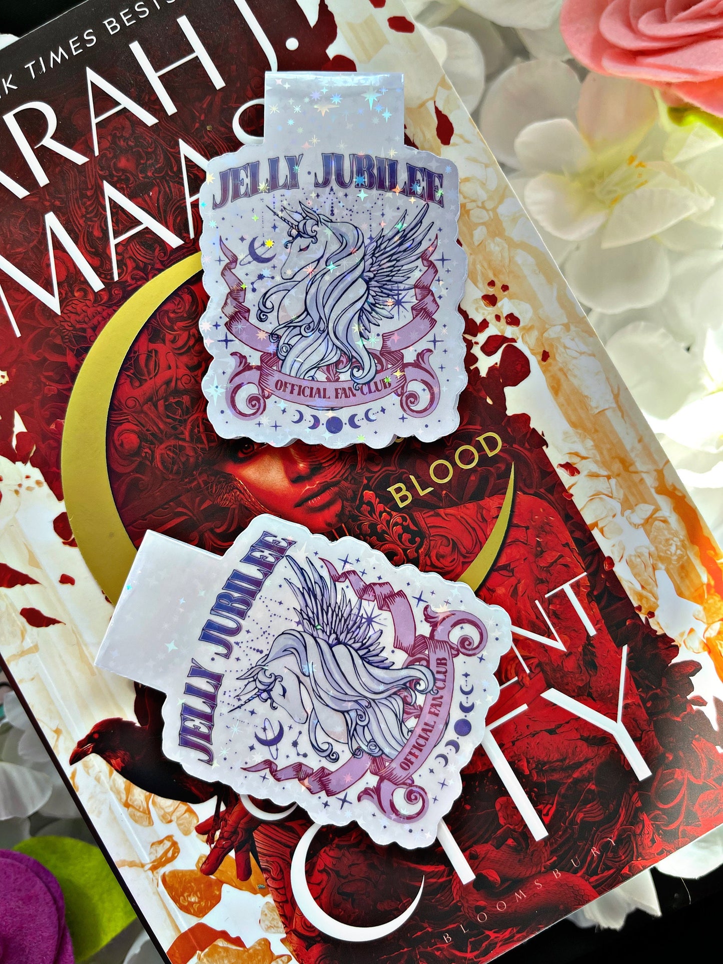 Cute Unicorn Magnetic Bookmark, Jelly Jubilee Fan Club Bookmark,  Cute Reading Accessory, Book Gift, Cute Crescent City Bookmark,