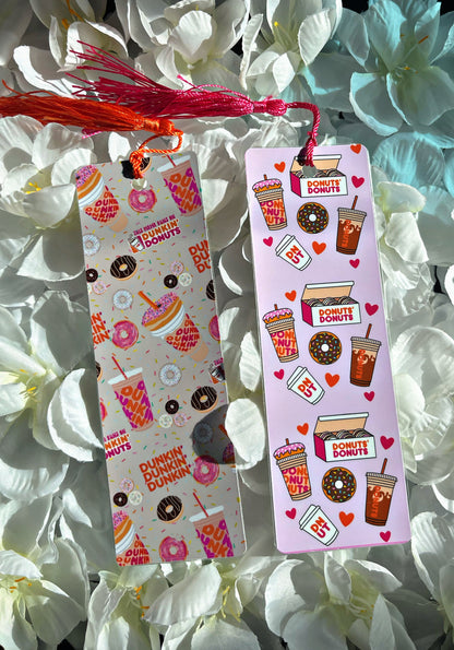 Dunkin Bookmark, Coffee Bookmark, Reading Accessory, Book Gift, Cute Bookmark, Unique Bookmark, Personalized Bookmark