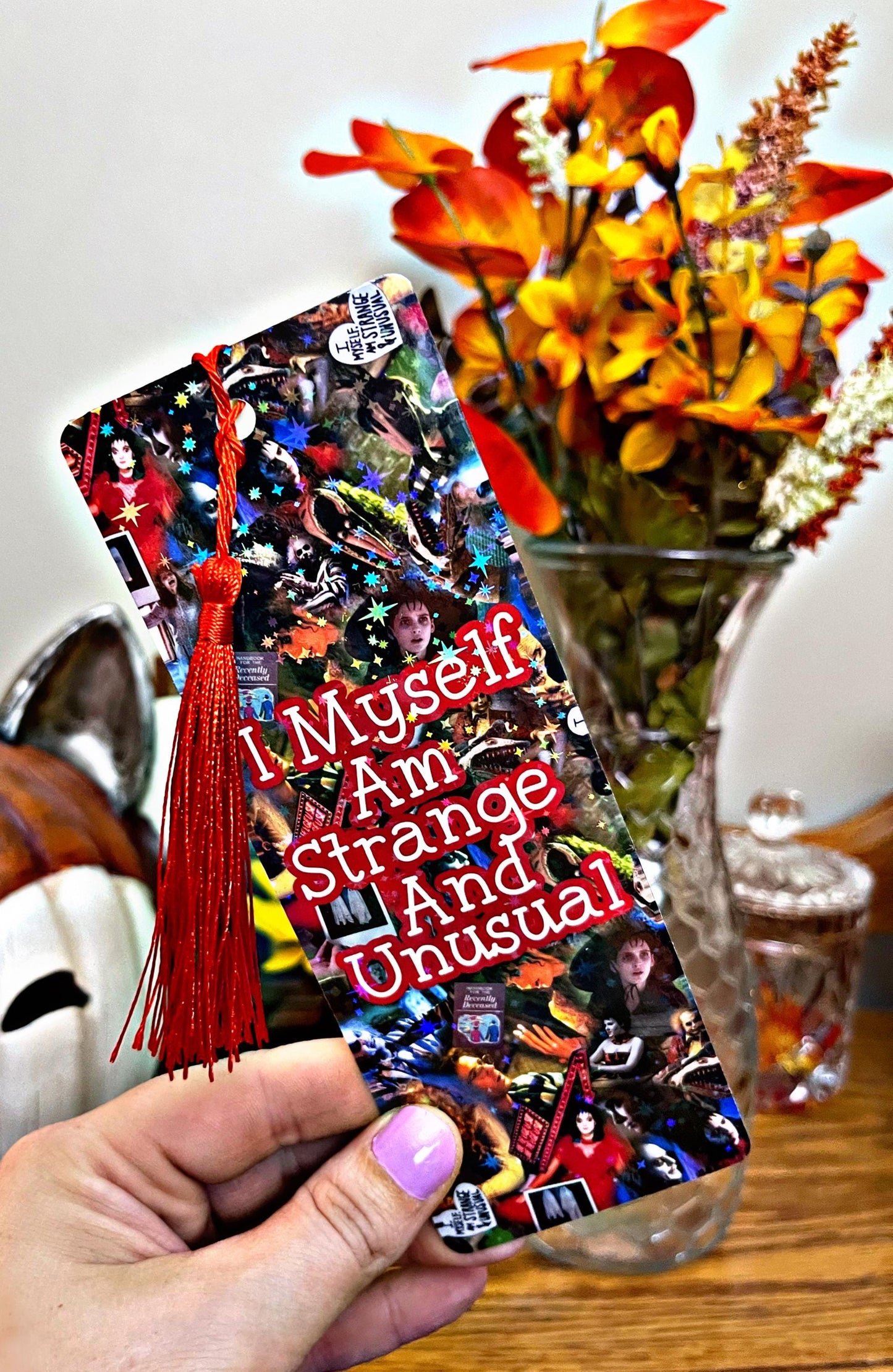 Beetle Guy Bookmark, Halloween Bookmark, Strange and Unusual Bookmark, Dark Romance Bookmark, Reading Accessory, Book Gift, Cute Bookmark,