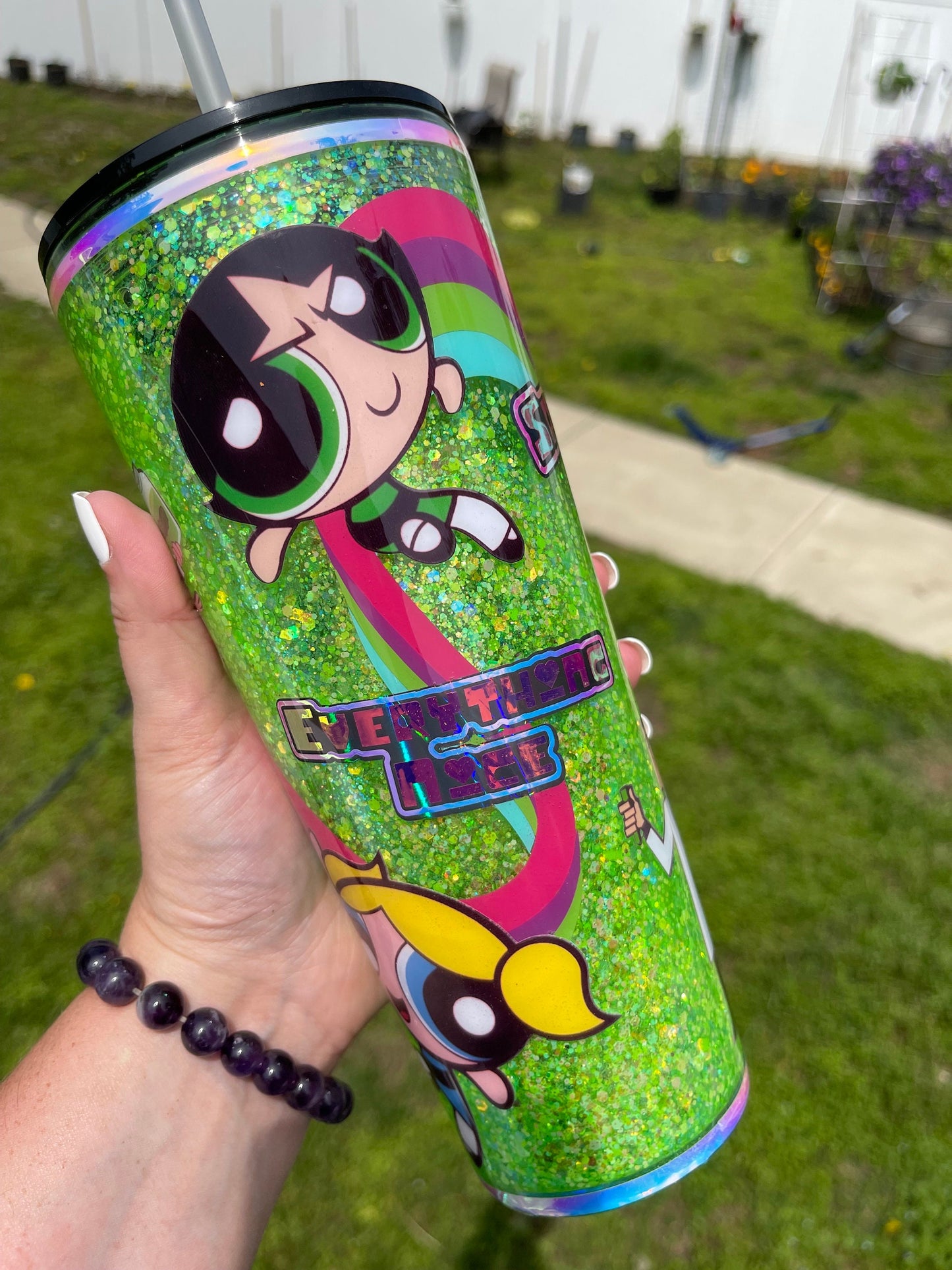 Cartoon Girls Snow Globe Tumbler