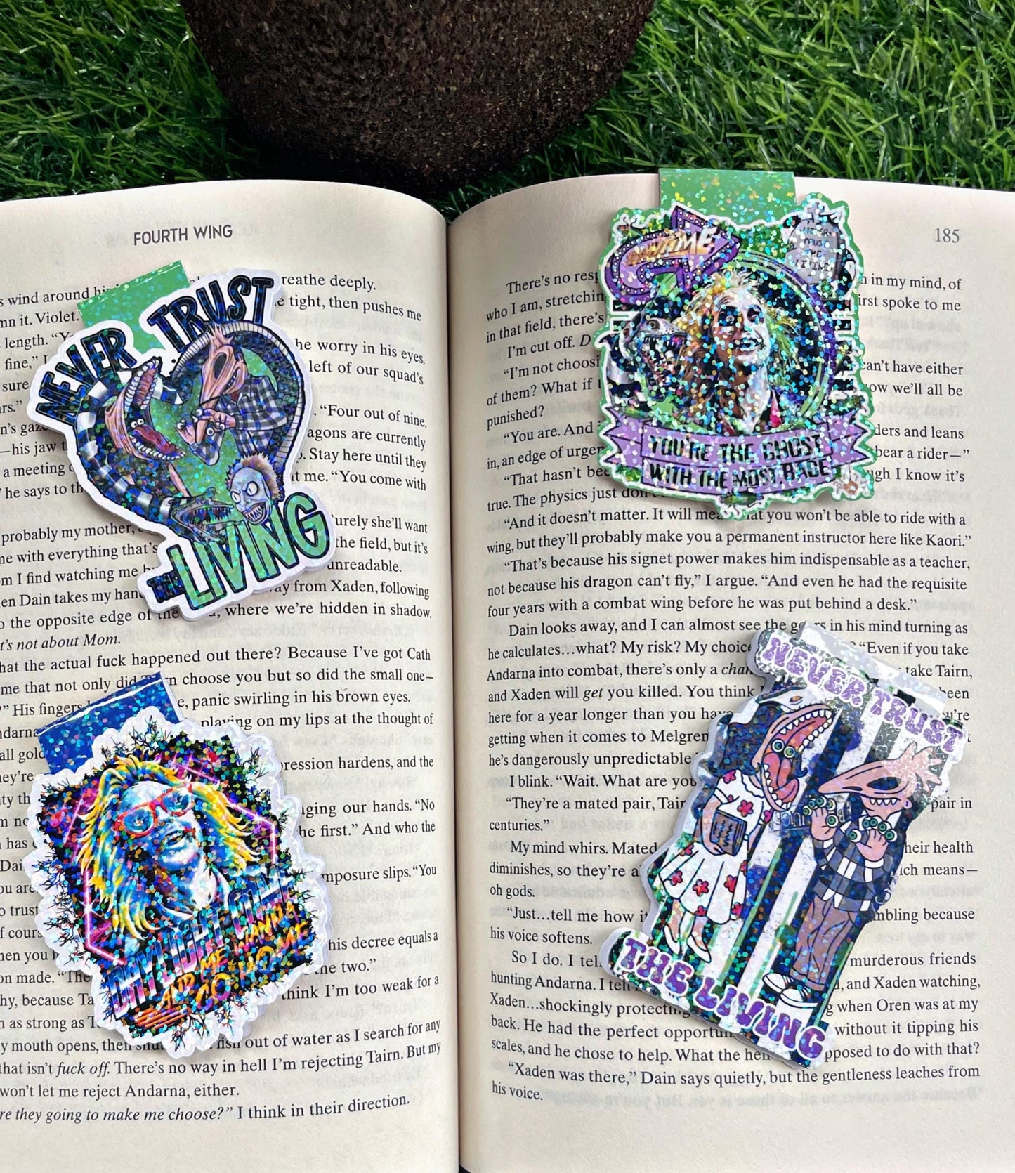 Beetle Guy Magnetic Bookmark, Never Trust The Living Bookmark, Halloween Bookmark, Reading Accessory, Bookish Gift, Cute Bookmark