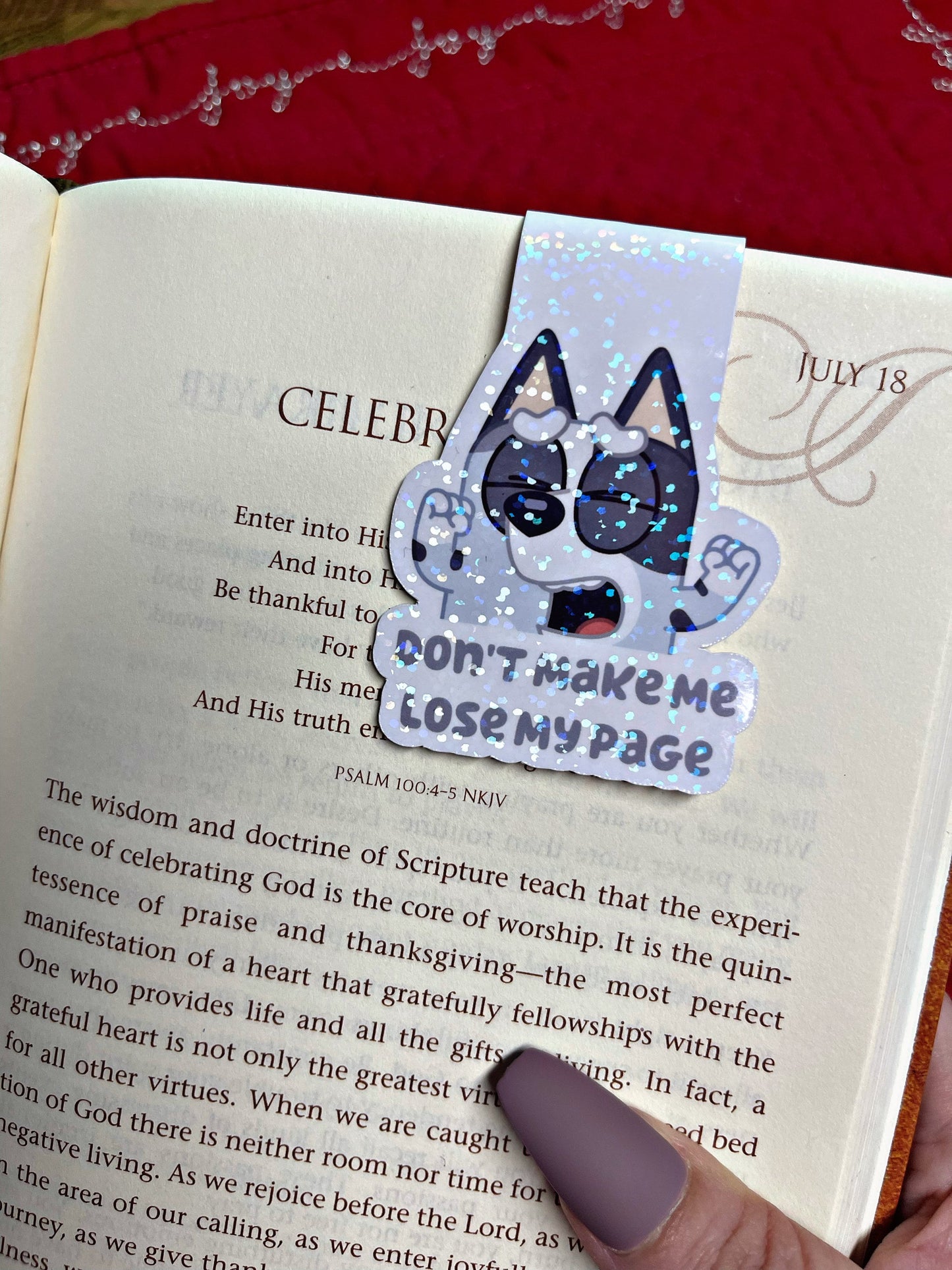 Muffin Bookmark, Bluey Magnetic Bookmark, Reading Accessory, Book Gift, Cute Bookmark, Unique Bookmark, Personalized Bookmark