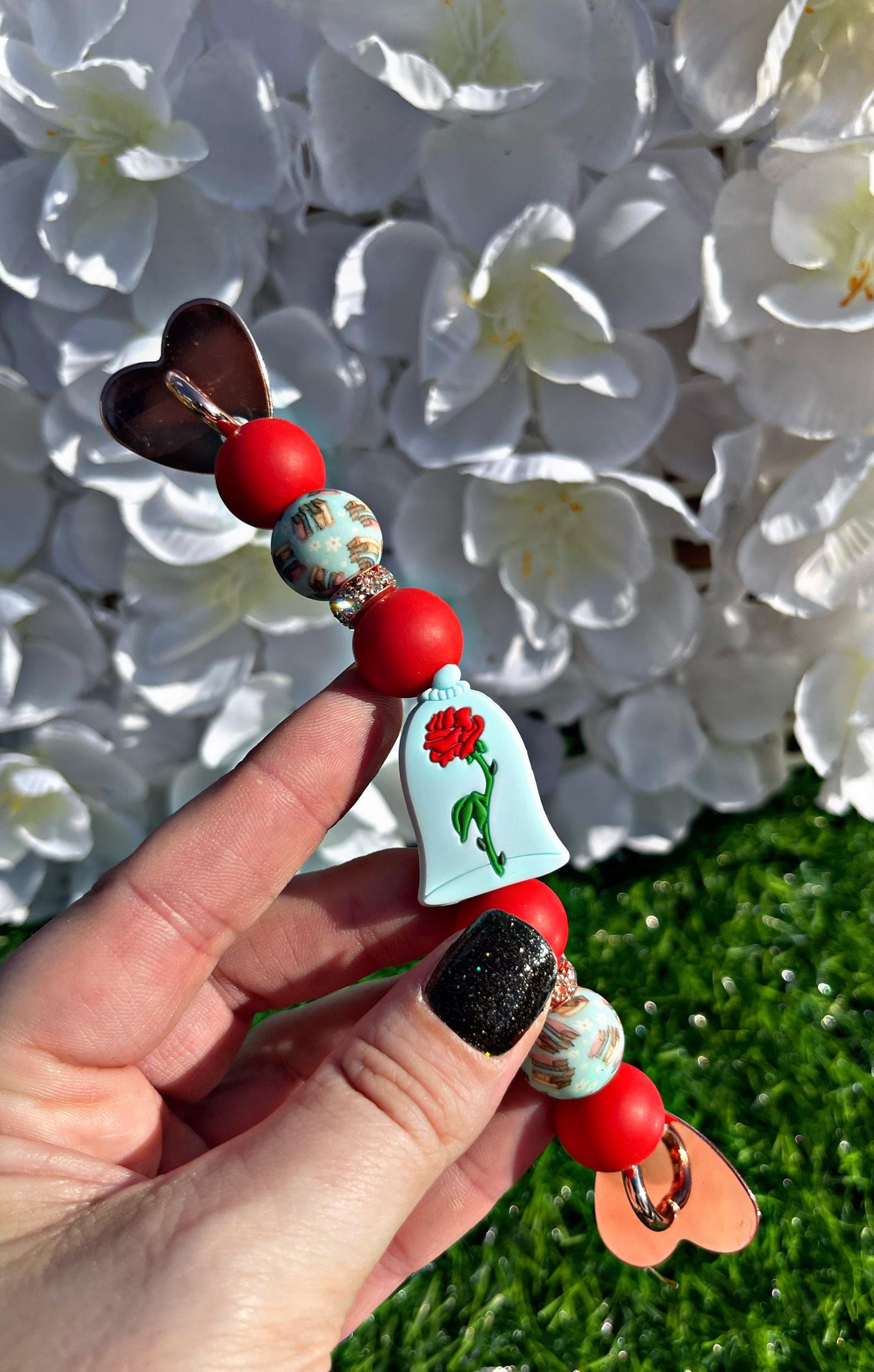 Glass Rose Kindle Strap