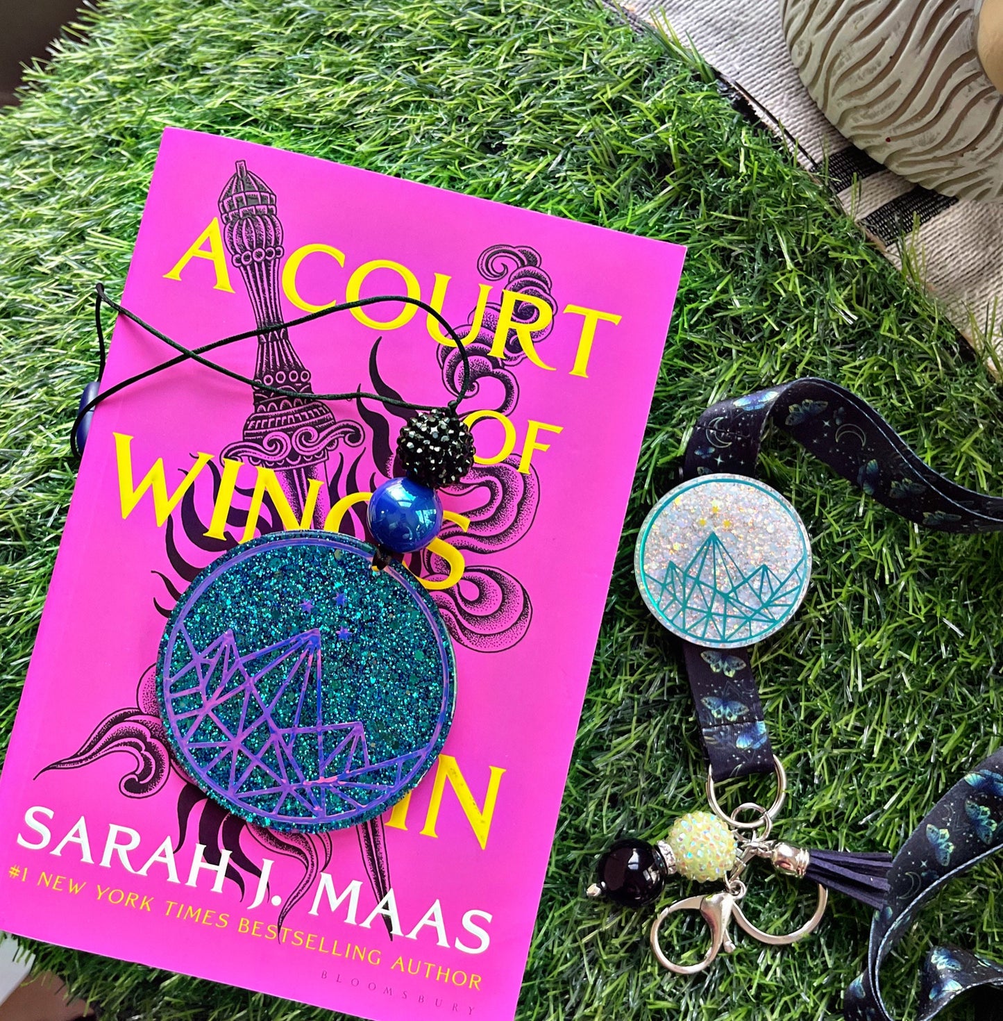 Acotar Themed Car Charm, Velaris Rear View Mirror Charm,  Car Hanger, Rearview Mirror, Cute Car Accessories, Car Ornament, Car Decorations