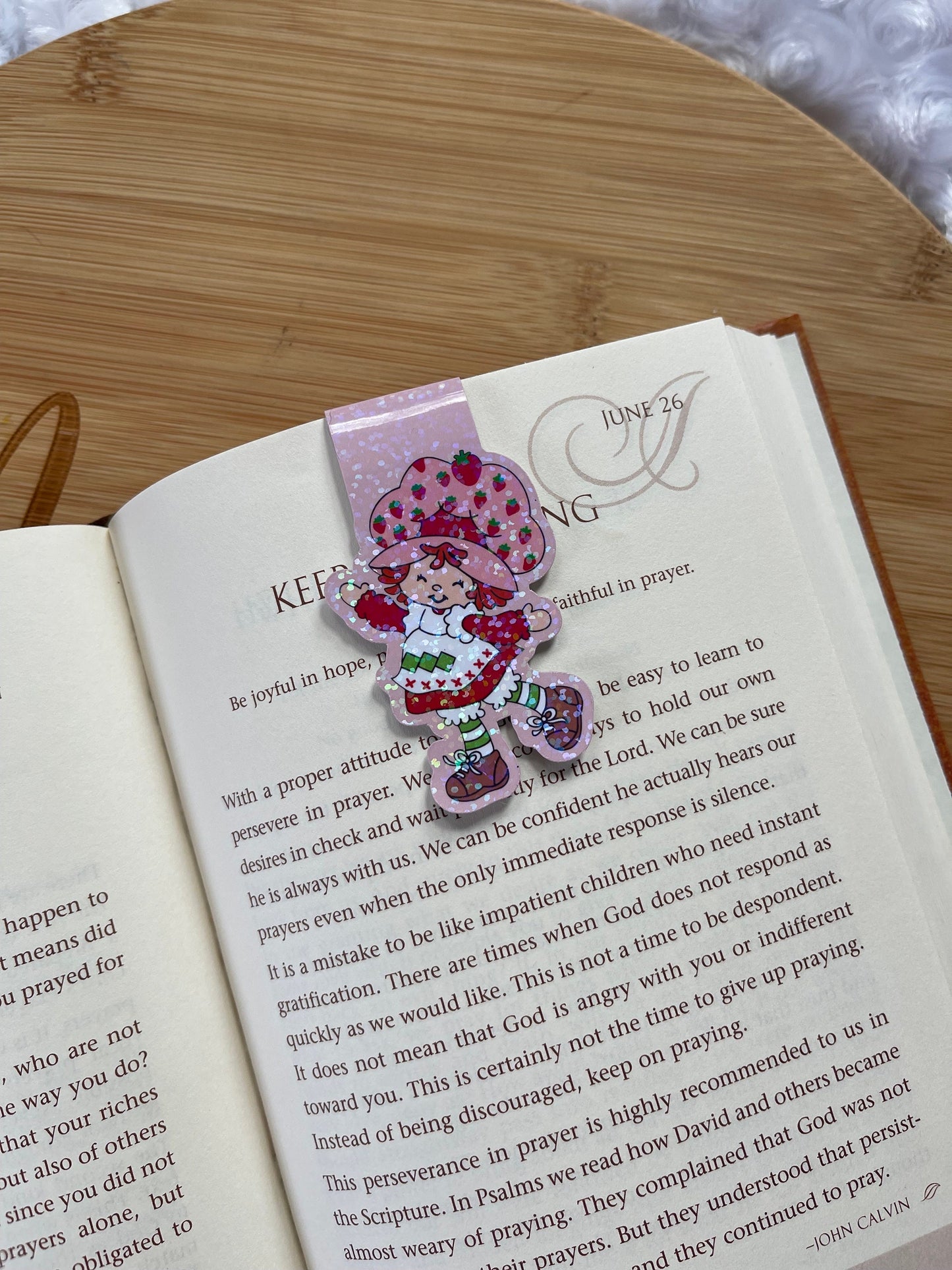 Strawberry Girl Magnetic Bookmark, Strawberry Girl Bookmark, Reading Accessory, Book Gift, Cute Bookmark, Unique Bookmark, Personalized Book