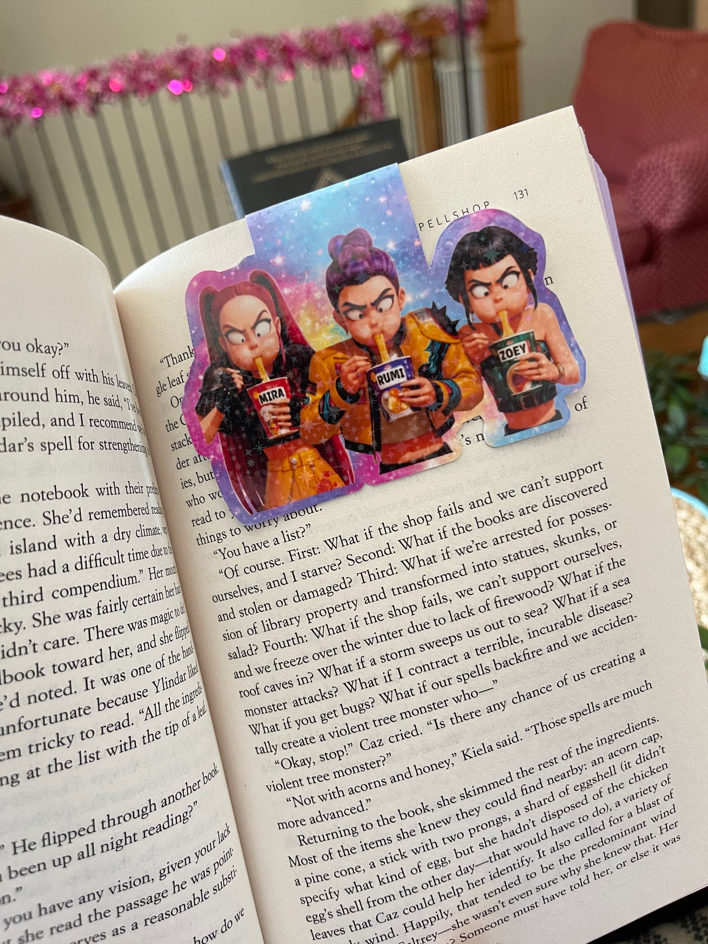 Cartoon Girl Magnetic Bookmark