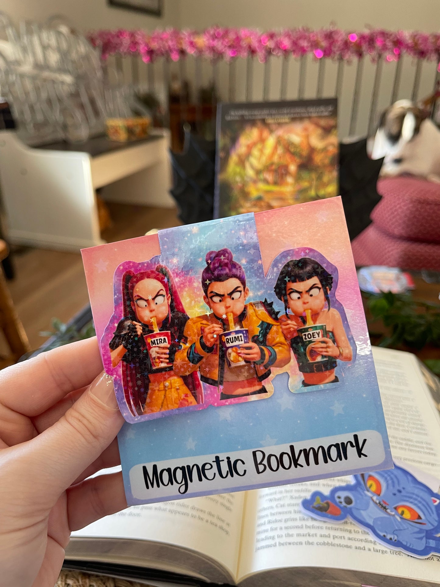 Cartoon Girl Magnetic Bookmark