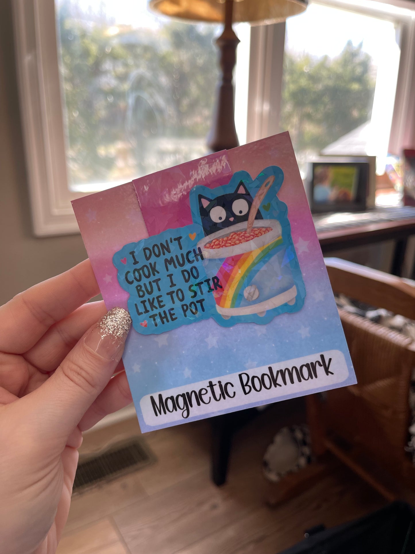 Funny Cat Magnetic Bookmark