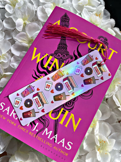 Dunkin Bookmark, Coffee Bookmark, Reading Accessory, Book Gift, Cute Bookmark, Unique Bookmark, Personalized Bookmark
