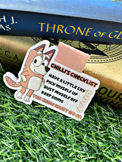 Cute Dog Magnetic Bookmark, Checklist Bookmark, Reading Accessory, Bookish Gift, Cute Bookmark, Unique Bookmark, Personalized Bookmark