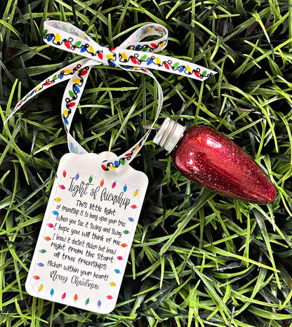 Light Of Friendship Ornament, Light Of Teacher Ornament, Stocking Stuffer, Bulb Ornament, Christmas Ornaments,