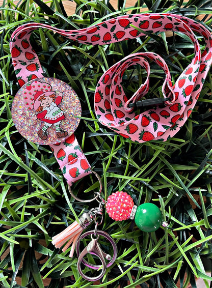 Strawberry Girl Lanyard