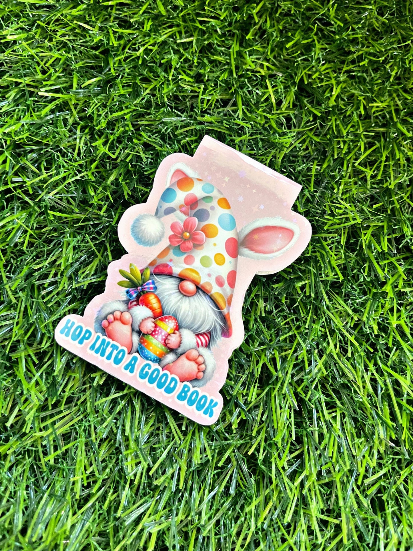 Gnome Magnetic Bookmark, Easter Magnetic Bookmark, Spring Bookmark,  Cute Reading Accessory, Book Gift, Cute Bookmark, Unique Bookmark,