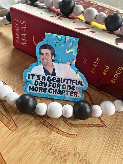 Grey’s Bookmark, Grey’s Anatomy Magnetic Bookmark, Just One More Chapter, Book Gift, Cute Bookmark, Unique Bookmark, Personalized Bookmark