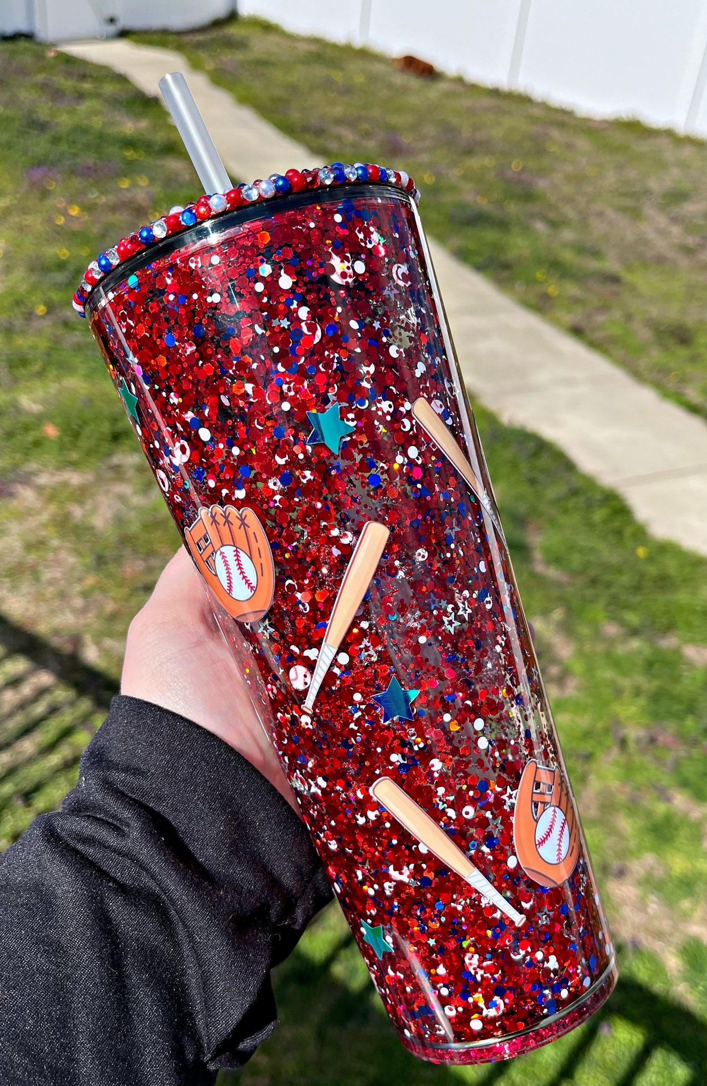 Baseball Mom Snow Globe Tumbler