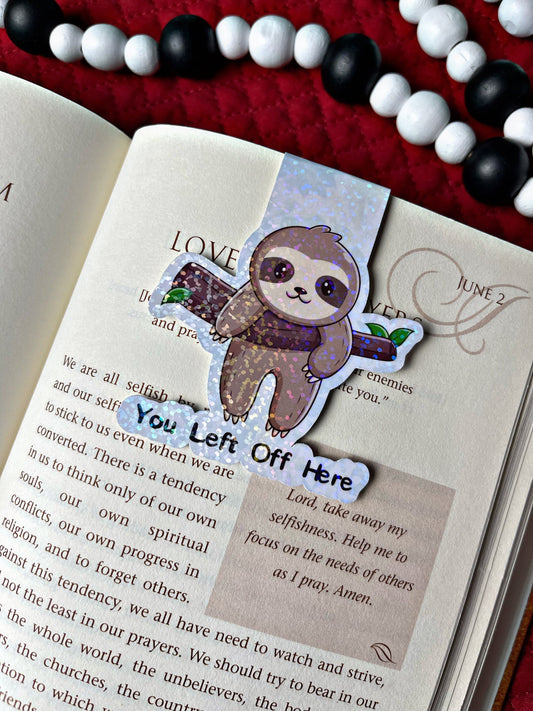 Sloth Bookmark, Sloth Magnetic Bookmark, Reading Accessory, Book Gift, Cute Bookmark, Unique Bookmark, Personalized Bookmark