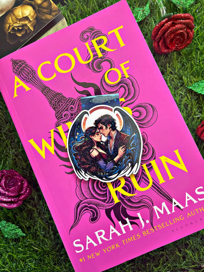 Acotar Themed Magnetic Bookmark, Rhys and  Feyre Magnetic Bookmark, Acotar Bookmark, Cute Reading Accessory, Book Gift,